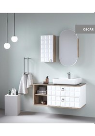 Resim Turkuaz Duru Lavabo 50X40 Cm. Denko Oscar Banyo Alt Dolabı Çok Renkli 