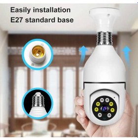 Resim Ampul Kamera Harekete Duyarlı Gece Görüşlü Kablosuz Bebek Izleme 