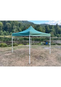 Resim 3x3 M 40 Mm Altıgen Gazebo Tente Yeşil 