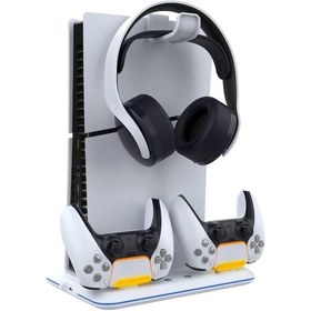 Resim Ps5 Slim Kasa Uyumlu Dikey Soğutucu Işıklı Stand İpega-p5s020w 