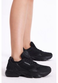 Resim Tonny Black Rahat Kalıp Yüksek Taban Bağcıklı Siyah Siyah Spor Ayakkabı Zhr-0 Siyah Siyah | Unisex 