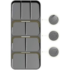 Resim 9 Bölmeli Çekmece Kaşık,çatal Düzenleyici, Kaşıklık Decobella Siyah 