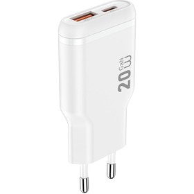 Resim Wiwu Wi-G032 Essen Slim Serisi GaN Tech PD Hızlı Şarj Özellikli Şarj Başlığı 20W - Beyaz 