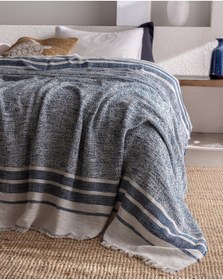 Resim Madame Coco Castillones Çift Kişilik Pamuklu Yatak Örtüsü - Lacivert/ekru 8684427228791 Çok Renkli 