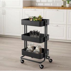 Resim Deneme Zamanı Ikea Raskog Servis Arabası, Siyah 