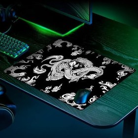 Resim Porge Esports Edition Mouse Pad 48x40 cm Gaming Oyuncu Mousepad (White Dragon, 48x40 cm (4mm kalınlık)) 