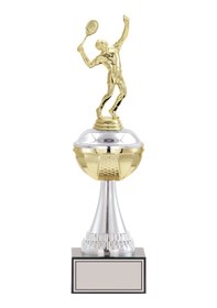 Resim Odak Kupa - Figürlü Kupalar - Tenis Erkek Figürlü Kupalar Fg-045 A - 38 Cm Altın - Beyaz 