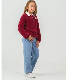 Resim Miss Melinda Kids Sakallı Triko Kız 3 Lü Takım 5-8 Yaş -360770 - Bordo Bordo 