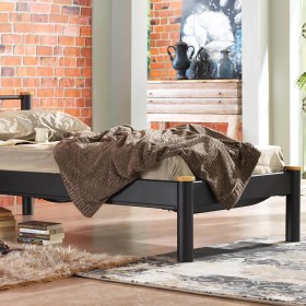 Resim Unimet Kappis-S Tek Kişilik Ferforje Metal Karyola-Siyah 