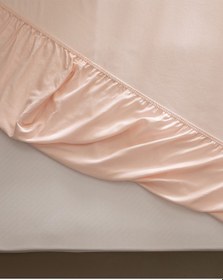 Resim Madame Coco Ciel Tek Kişilik Plus %100 Pamuk Lastikli Saten Çarşaf - Açık Pudra 8684427179710 Çok Renkli 