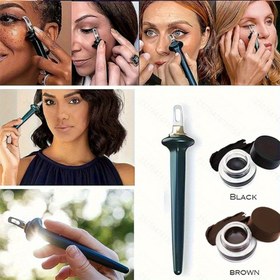 Resim Kolay Kaymaz Eyeliner Aracı, Uzun Süreli Kalıcılık için Farklı Göz Makyaj Stili Aksesuarları ile Kusursuz Bir Çizgi Sağlayan Mini Farça ve Yapışkanlı Şekillendirici Profresyonelleri 