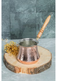 Resim Cooker 400 Ml Dövme Bakır El Yapımı Cezve Kahve Cezvesi Bk015 