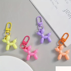 Resim 10 renkli akrilik 3D köpek balonlu kolye seti, krem serisi için uygun, bilezikler, kolyeler, telefon aksesuarları, anahtarlıklar ve sevimli el yapımı eşyalar için, renkler rastgele gönderilir. Bilezik/jewelry yapımı için şirin, kolye/jewelry yapımı için şirin 