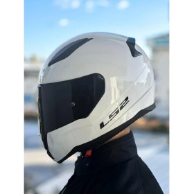 Resim LS2 Rapid 2 Siyah Vizörlü Beyaz Kask 