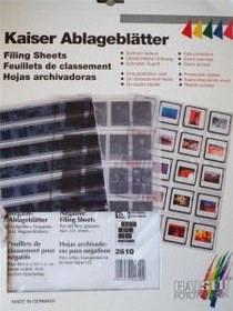 Resim Kaiser Negatif Dosyalama Sayfaları 120 mm İçin (100) Pergamin (2610)​ 