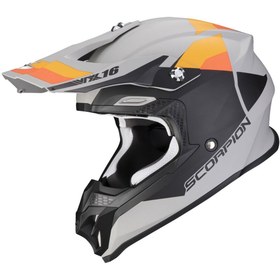 Resim Scorpion Vx-16 Evo Air Spectrum Off-road Kaskı Mat Gri Oranj 