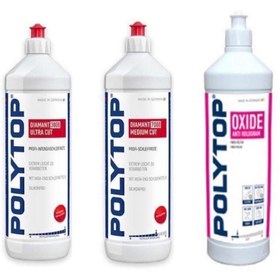 Resim polytop 3000 Kalın 5000 Ince Pasta Antihologram Hare Giderici Set 1 Lt 