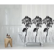 Resim Zethome Tropik Banyo Duş Perdesi 3391 Tek Kanat 1X180X200 