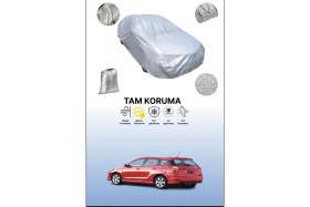 Resim Dokaca Gri Toyota Matrix 2003 - 2009 Uyumulu Oto Branda, Araba Brandası, Koruyucu Örtü 