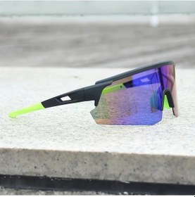 Resim Willowhaven E Moda Spor Gözlüğü: Yeşil Mor Gradyan Camlı Hafif Dayanıklı Unisex 