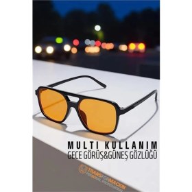 Resim Modacar Gece Sürüş Görüş Parlama Önleyici Gece Gözlüğü Sis Far Işık Önleyici Anti-Fog Gözlük 