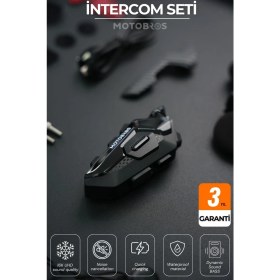 Resim Mt-X2 5.3 Kask Kulaklık Bluetooth Motosiklet Kulaklık Intercom Seti Siri ve Google Asistan-Eşleşmeli 