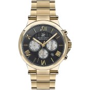 Resim Beverly Hills Polo Club BP3123X.150 Erkek Kol Saati | 45 mm Altın Paslanmaz Çelik, Siyah Kadran 