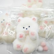 Resim 1 Paket Rahatlatıcı Sıkılabilir Peluş Köpek Oyuncak Arkadaş - Yavaş Geri Dönüşlü, Yumuşak Dokunuş Yüzeyli, Pembe Vurgulu Kabarık Beyaz, Küçük Köpekler ve Tüm Evcil Hayvanlar İçin Kompakt Boyut, Dayanıklı Peluş Malzeme 