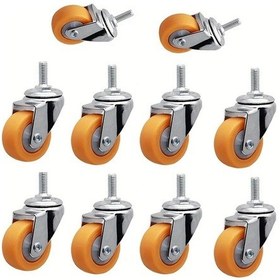 Resim Dashanshop 8pcs 10pcs Dayanıklı Mobilya Tekerleği 1 Inch M6 Dişli Boltlu Alışveriş Arabası Pabuçları 