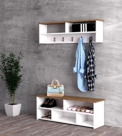 Resim VENEDİK PORTMANTO beyaz-ceviz 