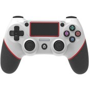 Resim Ps4 İçin Kablosuz Bluetooth Lastikli Gamepad Beyaz Kırmızı 