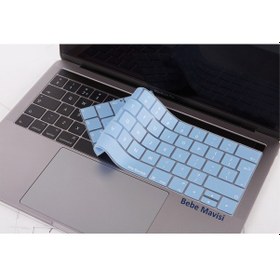 Resim Apple Uyumlu MacBook Pro Klavye Koruyucu Uk-eu İngilizce Touchbarlı A1706 A1989 A2159 A1707 A1990 İle Bebe Mavisi 