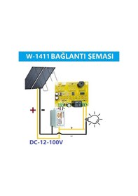 Resim W1411 Dc12-100v 10a Güneş Paneli Termostat/timer 