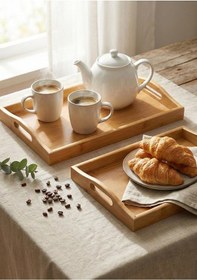 Resim Bambu Tepsi Takımı - 2 Parça Bambu 
