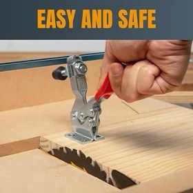 Resim 20327 Hızlı Serbest Bırakma Yatay Geçiş Kelepçesi 201B - 300 Lb Tutma Kapasitesi ve Kauçuk Basınç Ucu, 4pk 