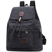 Resim Ganzhoushop Yeni Tuval Stil Sırt Sırt Sırt Retro Okul Moda Kapasiteli Kalite Kadın İyi Günlük Günlük Çantası Çantası Çantaları Büyük Black Ze Siyah 