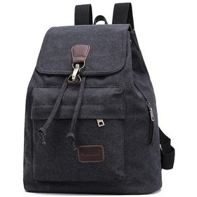 Resim Ganzhoushop Yeni Tuval Stil Sırt Sırt Sırt Retro Okul Moda Kapasiteli Kalite Kadın İyi Günlük Günlük Çantası Çantası Çantaları Büyük Black Ze Siyah 