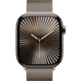 Resim Apple Watch Series 10 GPS + Cellular, 46 mm Natürel Titanyum Kasa ve Natürel Milano Loop - M/L 