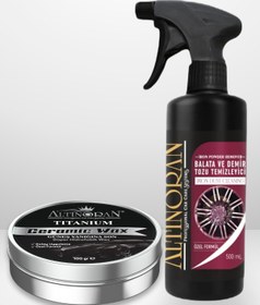 Resim Altınoran Jant Balata & Demir Tozu Sökücü 500 ML + Titanium Seramik Wax Oto cila 100 gr 