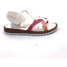 Resim Şirin Bebe 01 Beyaz Kız Çocuk Bebe Sandalet Ayakkabı 