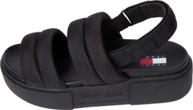Resim Tommy Hilfiger TJW FLATFORM SANDAL, BDS Siyah Kadın Terlik 