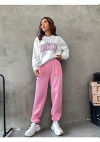 Resim Kadın Brooklyn Baskılı Eşofman Takımı Beyazpembe 