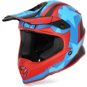 Resim Acerbis Impact Steel Çocuk Kask Mavi Kırmızı Airoh
