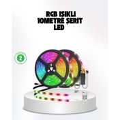 Resim Müziğe Duyarlı Renkli Smart Şerit LED Işık USB Bağlantılı Ambiyans Aydınlatma 