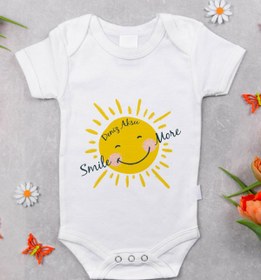 Resim BK Kids İsimli Smile More Tasarımlı Bebek Body Zıbın - Model 1 