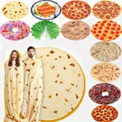 Resim Flanel, Dijital Baskı Pizza Battaniyesi - Şirin Pizza ve Donut Tasarımı, Yumuşak Polyester, Makinede Yıkanabilir, Tüm Mevsimler İçin Kullanım, Pizza Sever Hediyesi | Oyuncu Baskı | Makinede Yıkanabilir Battaniye 