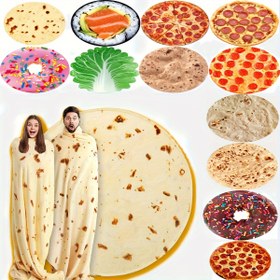 Resim Flanel, Dijital Baskı Pizza Battaniyesi - Şirin Pizza ve Donut Tasarımı, Yumuşak Polyester, Makinede Yıkanabilir, Tüm Mevsimler İçin Kullanım, Pizza Sever Hediyesi | Oyuncu Baskı | Makinede Yıkanabilir Battaniye 