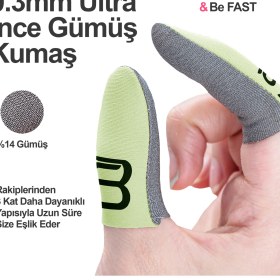 Resim Bhave Hybrid Parmaklık-1 Çift-Pubg Parmak Eldiveni-Ter Geçirmez Oyuncu Parmaklığı 