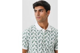 Resim Lacoste Slim Fit Polo T-Shirt Erkek Polo Yaka Tişört Beyaz 
