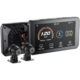Resim CHIGEE AIO-5 Lite Motosiklet CarPlay Android Auto GPS Navigasyon Sistemi, BSD, STARVIS HDR 5" LCD, 60FPS, 